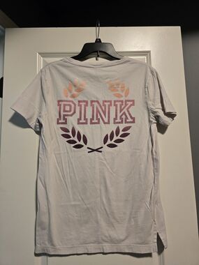 Victoria's Secret PINK Light Pink V-Neck Tee